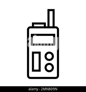 Walkie-talkie icon line isolated on white background. Black flat thin icon on modern outline style. Linear symbol and editable stroke. Simple and pixe Stock Vector