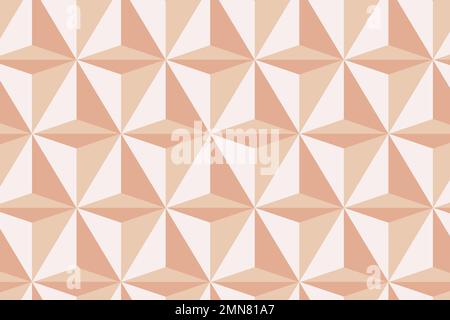 Triangle 3D geometric pattern vector orange background in abstract style Stock Vector