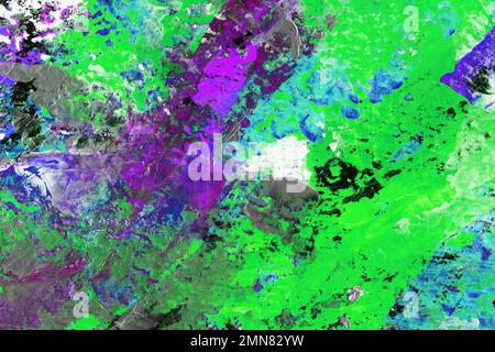 Hand drawn abstract multicolored acrylic texture. Colourful background. Stock Photo