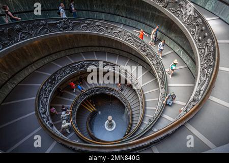 The Spiral Staircase, Momo Staircase, The Snail Staircase, Vatican Museum, Rome, Italy Stock Photo