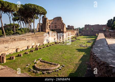 Roman Ruins, Palatine Hill, Rome, Italy Stock Photo