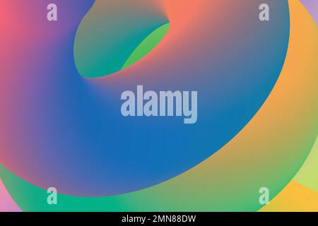 3D shapes background, blue abstract gradient liquid shapes vector Stock Vector