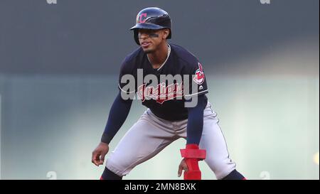 Photo: Indians Lindor takes a selfie with girlfriend Nilmarie Huertas after  defeating Royals - CLE20170917119 