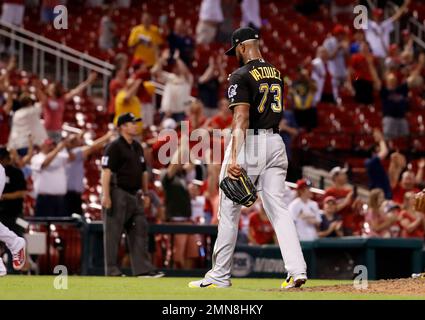 Pittsburgh Pirates' Felipe Vazquez walks in from the field during batting  practice before baseball game against the Cincinnati Reds, Saturday, April  6, 2019, in Pittsburgh.(AP Photo/Keith Srakocic Stock Photo - Alamy