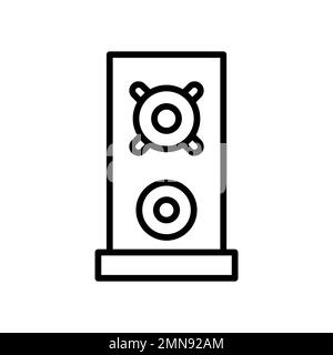 Woofer icon line isolated on white background. Black flat thin icon on modern outline style. Linear symbol and editable stroke. Simple and pixel perfe Stock Vector
