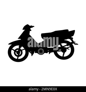 motorbike vector icon, illustration flat design template. Stock Photo