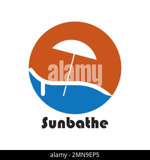 Sunbed icon design isolated on white background. Vector illustration ...