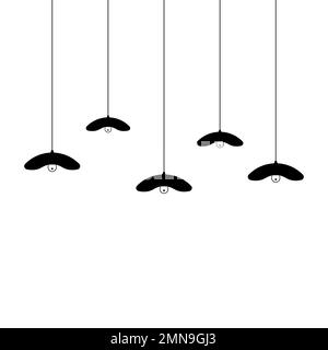 Ceiling Lamp Icon, Home Ceiling Hanging Lighting Lamp Vector Art Illustration Stock Photo