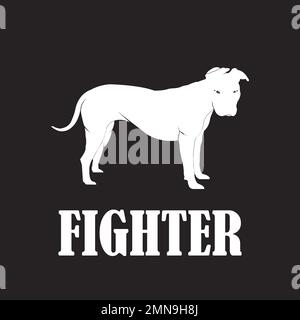 pit bull logo vector illustration simple design. Stock Photo