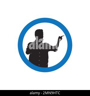 icon of a person giving a speech, leading a demonstration. vector design illustration Stock Photo