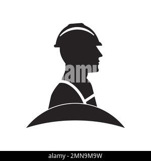 construction worker vector icon.illustration design template. Stock Photo