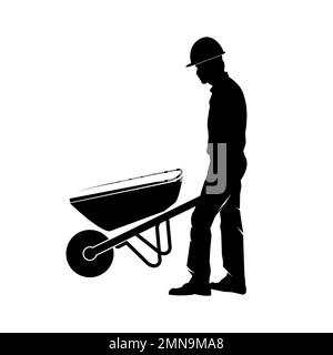 construction worker vector icon.illustration design template. Stock Photo