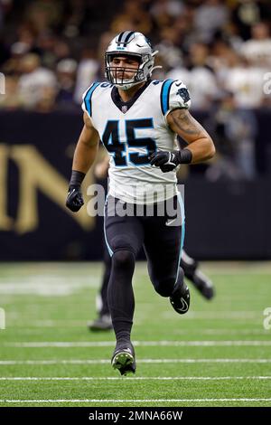 Carolina Panthers fullback Giovanni Ricci (45) runs up field