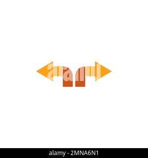 directional sign icon vector illustration logo design. Stock Photo