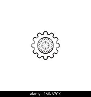 Gear logo vector illustration design template Stock Photo