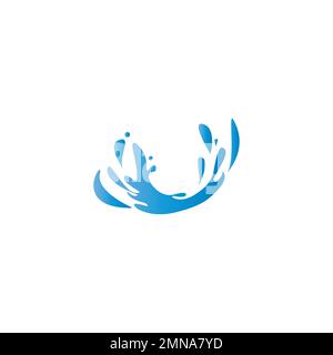 Water splash logo vector icon illustration design Stock Photo