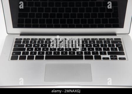 Isolated laptop with empty space on white background Stock Photo