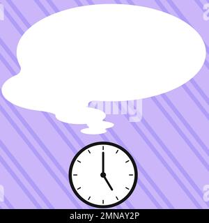 Presenter With Conversation Bubble Showing New Announcement. Colleague Speech Balloon Presenting Fresh And Important News Messages. Stock Vector