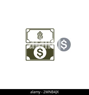 dollar icon vector illustration design template. Stock Photo