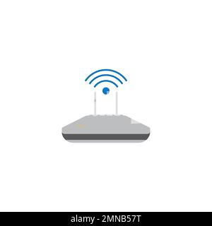 Wi-fi router vector isolated illustration icon design Stock Photo - Alamy