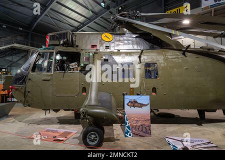 Yeovilton.Somerset.United Kingdom.October 23rd 2022.A Westland Sea King HC.4 ZA298 is on display at the Fleet Air Arm Museum in Somerset Stock Photo