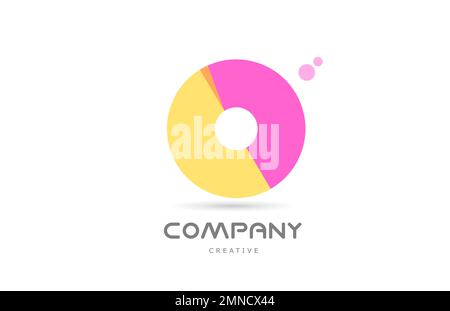 A yellow pink geometric alphabet letter logo icon. Creative template ...