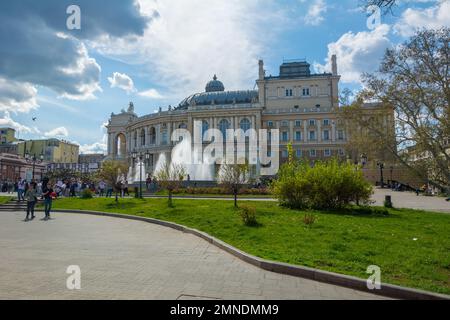 ODESSA, UKRAINE - APR 29, 2019: Odessa Opera and Ballet Theater Stock Photo