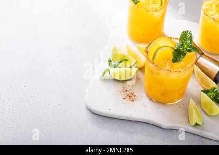 Triple citrus margarita with orange, lemon and lime Stock Photo