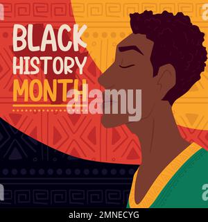 Black history month colored poster Vector Stock Vector