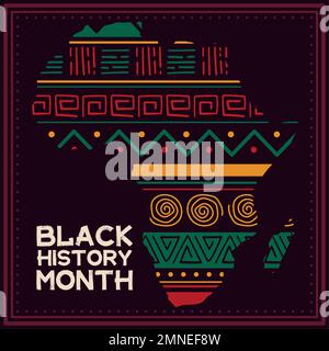 Black history month colored poster Vector Stock Vector