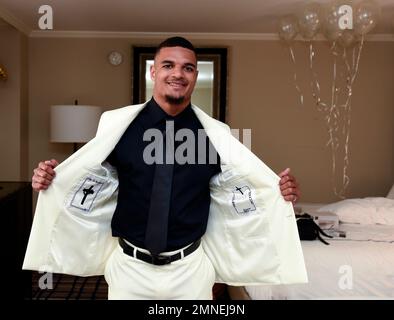 IMAGE DISTRIBUTED FOR JCPENNEY - Top NFL Draft prospect, Bradley Chubb,  partnered with COLLECTION by Michael Strahan sold exclusively at JCPenney  to show off his style as he heads to the draft