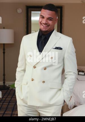 IMAGE DISTRIBUTED FOR JCPENNEY - Top NFL Draft prospect, Bradley Chubb,  partnered with COLLECTION by Michael Strahan sold exclusively at JCPenney  to show off his style as he heads to the draft