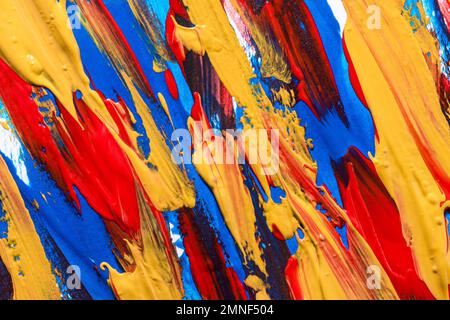 multicolored paint brush strokes surface. Resolution and high quality beautiful photo Stock Photo