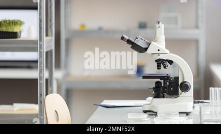 microscope biotechnology laboratory. Resolution and high quality beautiful photo Stock Photo