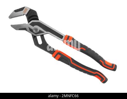 Pump pliers work tool or slip joint pliers isolated cut out on white background Stock Photo