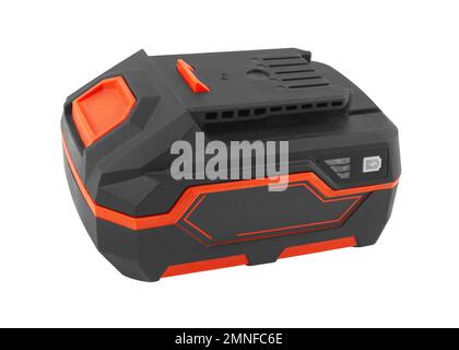 Tool battery isolated on white dackground Stock Photo