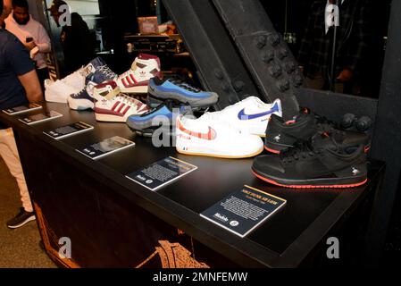 New York, USA. 30th Jan, 2023. Atmosphere at the Modelo and Brooklyn Nets Hall of Fame pop up gallery and sneaker event at Barclay's Center in New York, NY, on January 30, 2023. (Photo by Efren Landaos/Sipa USA) Credit: Sipa USA/Alamy Live News Stock Photo