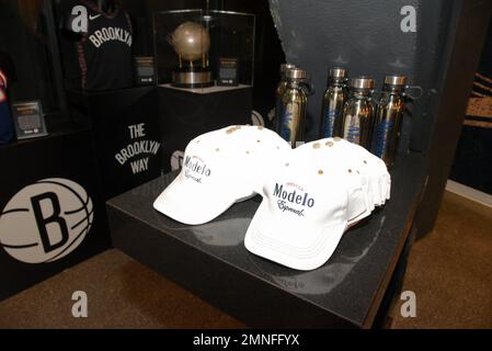 New York, USA. 30th Jan, 2023. Atmosphere at the Modelo and Brooklyn Nets Hall of Fame pop up gallery and sneaker event at Barclay's Center in New York, NY, on January 30, 2023. (Photo by Efren Landaos/Sipa USA) Credit: Sipa USA/Alamy Live News Stock Photo