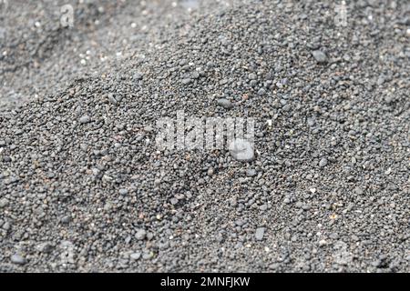 Detail of the volcanic rock by the sea in Lanzarote Stock Photo