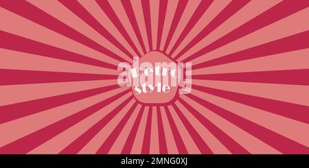 Hippie background of the 70s, optical art. Vector texture in retro psychedelic style. Aesthetics 2000. Stock Vector