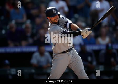 Colorado Rockies first baseman C.J. Cron (25) in the first inning of a  baseball game Wednesday, July 27, 2022, in Denver. (AP Photo/David  Zalubowski Stock Photo - Alamy