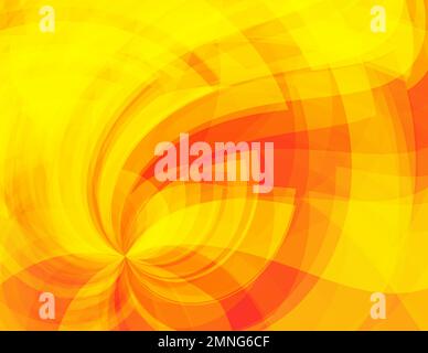 Abstract artistic yellow, red and orange background with billowy twirl. Undulated vector graphic pattern Stock Vector