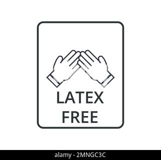 Isolated monochromatic latex free symbol. Concept of packaging Stock Vector  Image & Art - Alamy