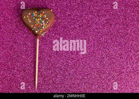 Marshmallows Covered With Chocolate And With Mini Colored Dragees. Stock Photo