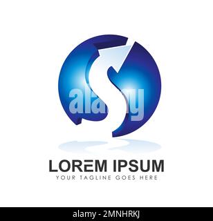 Circle Arrow Logo Vector Icon Sign illustration in white background isolated Stock Vector