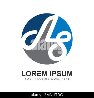 Monogram Logo Initial Letters AS Vector Sign illustration in white background isolated Stock Vector