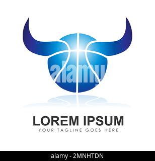 Ball with Horn logo Vector Icon Sign illustration in white background isolated Stock Vector