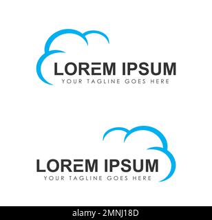 Cloud Logo Vector Icon  Sign illustration in white background isolated Stock Vector