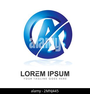 Monogram Logo Initial Letters AS Sign illustration in white background isolated Stock Vector