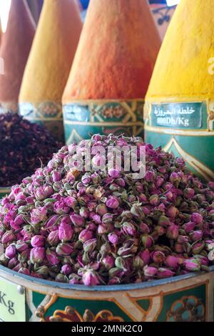 Dried roses for sale in medina Stock Photo